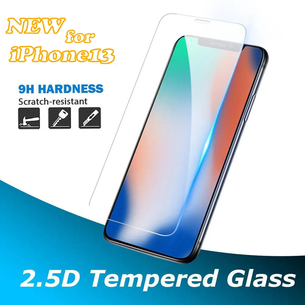 0.3MM 2.5D 9H Tempered Glass Screen Protector For iPhone 13 12 Mini 11 Pro XR XS Max X 6 7 8 Plus Anti-Scratch