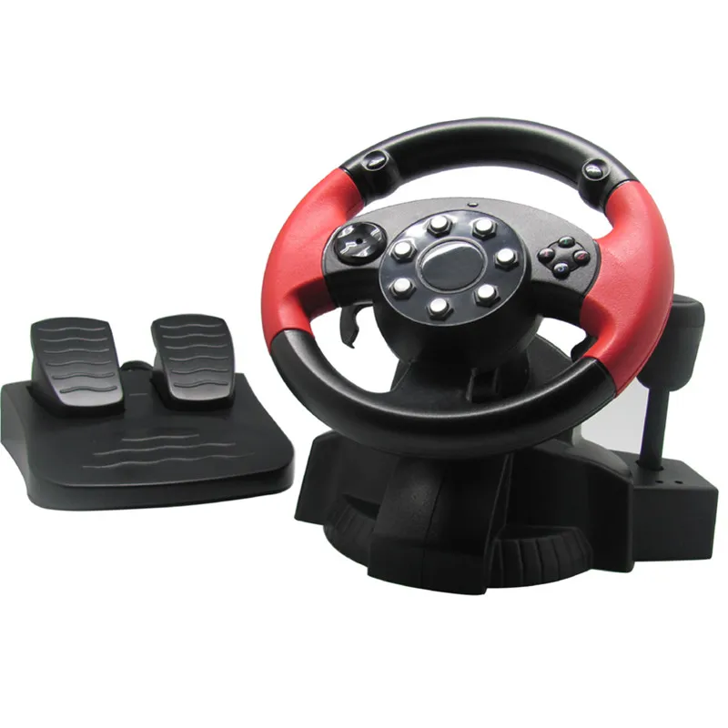 Racing Steering Wheel for PS3 PS2 STEAM All-in-one Wired Vibration Racing Simulator Gaming Wheels Cockpit for PC Hot Mod