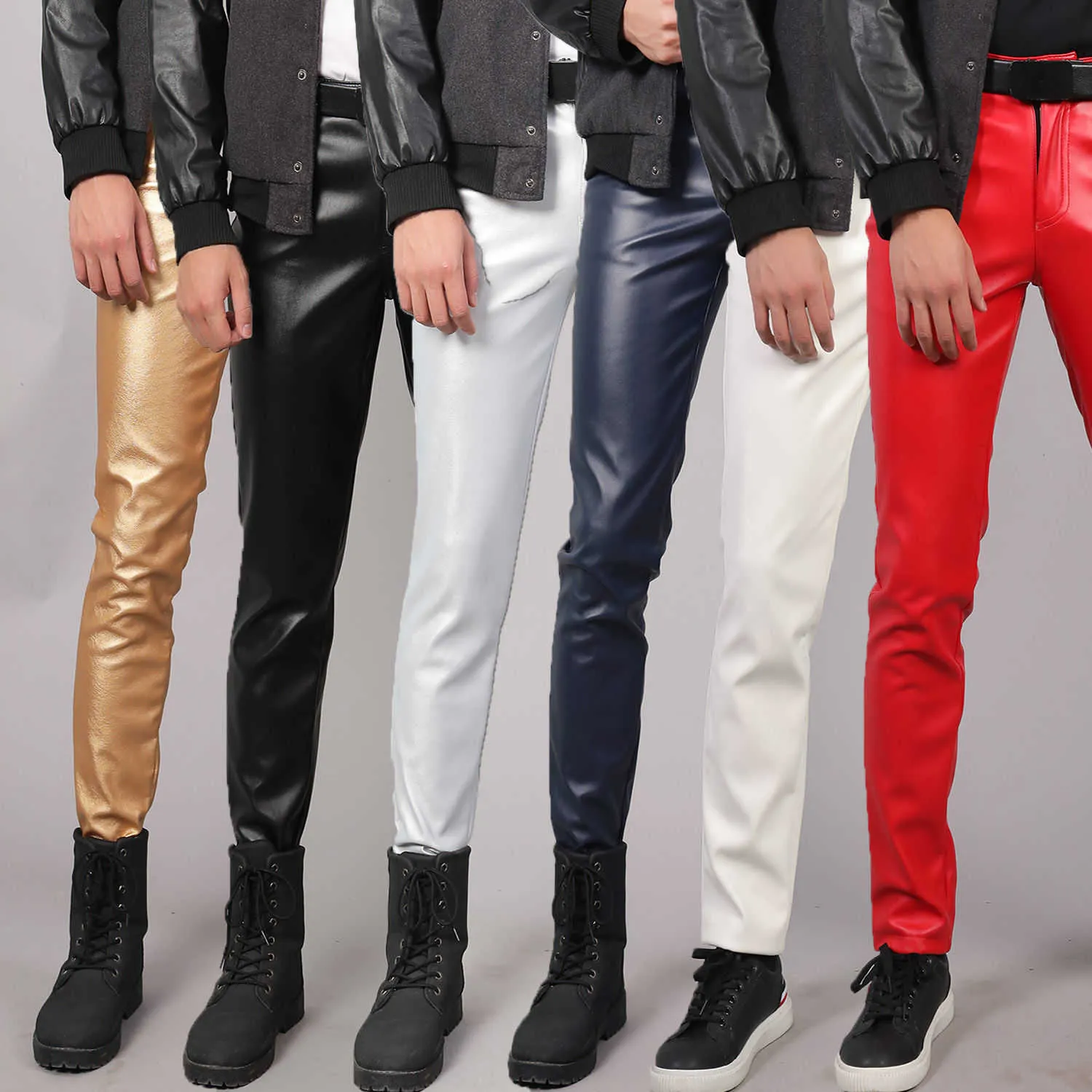 Mens fashion hotsell leather pants