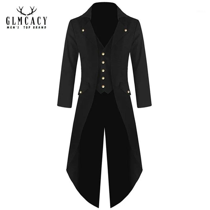 Grande taille 5XL hommes veste médiévale Pirate Costume Tailcoat Renaissance Steampunk gothique Viking victorien smoking redingotes