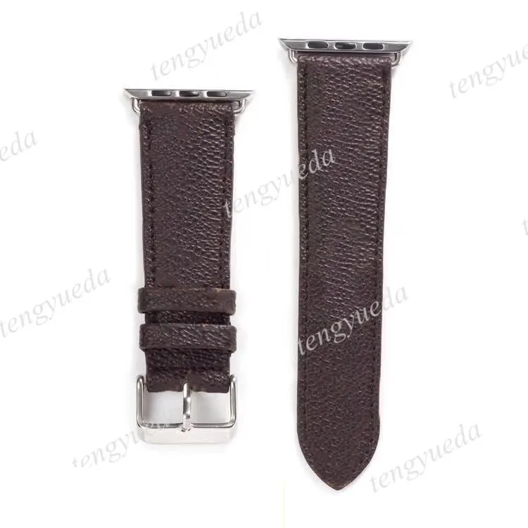 Fashion Designer Watch Straps for 38mm 40mm 41mm 42mm 44mm 45mm watches Series 1 2 3 4 5 6 7 Leather Print Pattern Smart Bands Deluxe Wristband Belt Watchband