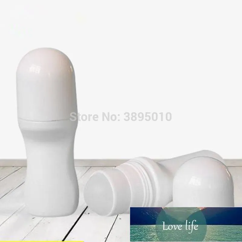 50ml plástico branco rolo em garrafas, 50cc desodorant cosmético roll-on recipiente com grande bola de rolo F659 preço de fábrica especialista qualidade mais recente estilo original