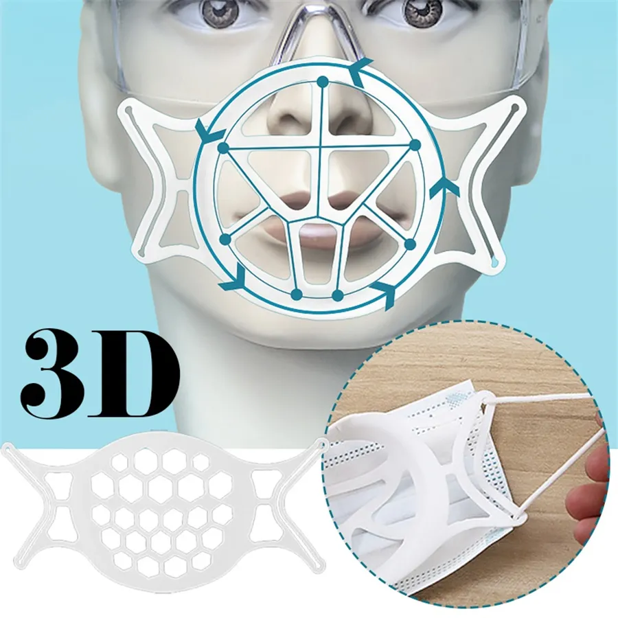 Supporto per maschera per la bocca 3D Supporto per la respirazione Maschera per cuscino interno Supporto per maschera in silicone per uso alimentare Valvola traspirante