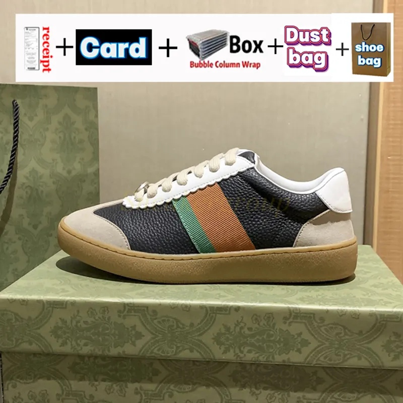 Top Designer Italy Screener Casual shoes Leather Black Beige Red Green Pink Suede Butter Dirty Shoe Fashion Printing with OG box Dust bag men women trainers