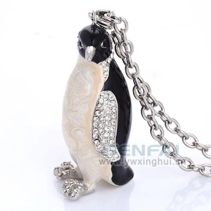 Senfai Tiny Emperor Pinguïn hanger ketting, keramische klei oceaan vogel sieraden, natuurlijke gezondheid voor Menwomen lange kettingen