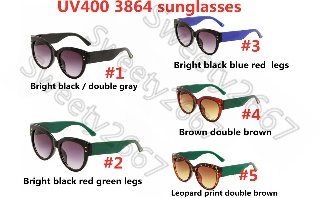 2021 Fashion Marca Designer 3864 Óculos de Sol Gato Olho Grande Quadro Simples Clássico Mulheres Estilo UV400 Proteção Eyewear ao ar livre