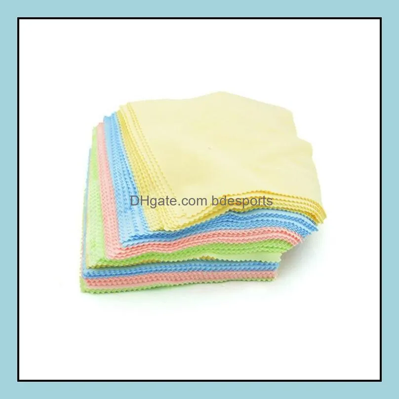 14*14 cm Microfiber Cleaning Cloths for Tablet Phones Computer Laptop Glasses Cloth Lens Eyeglasses Wipes Dust Washing Cloth Household