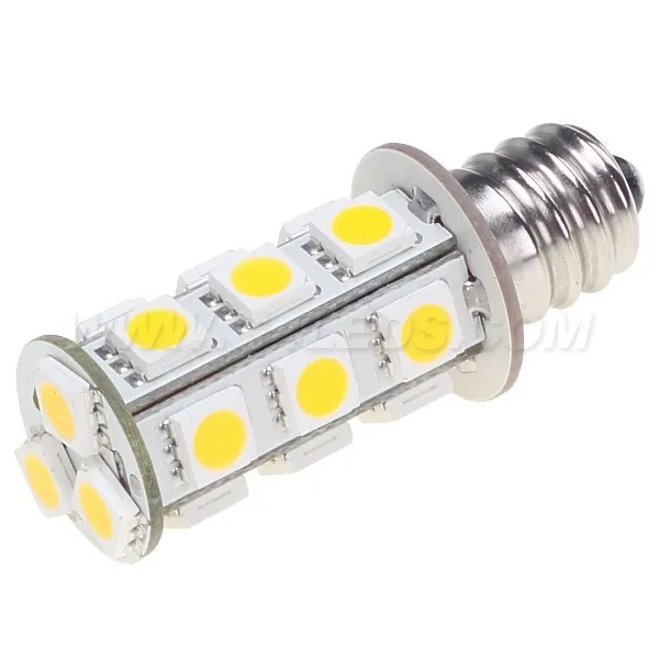 E12 LED Auto Lampa 12V 24V Vit Färg 18LED 5050SMD 3W REPALCE HALOGEN 30W Båtljus Bärljus E12 Halogenljus