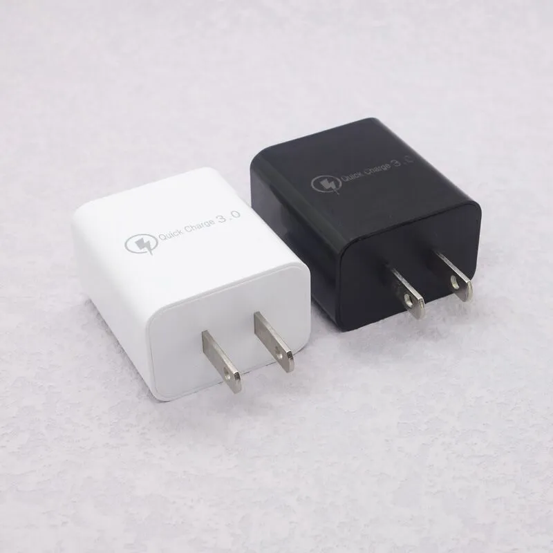 QC3.0 Carregador de Parede Rápido Carregamento Rápido Carregamento 5V 3A 9 V 2A 12V 1.5A Viagem Adaptador Adaptador Casa para Moblie Telefone