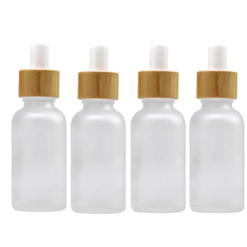 30ml Matowane butelki szklane szklane butelki eteryczne butelki oleju perfumy Próbki fiolki ciekłe kontenery kosmetyczne