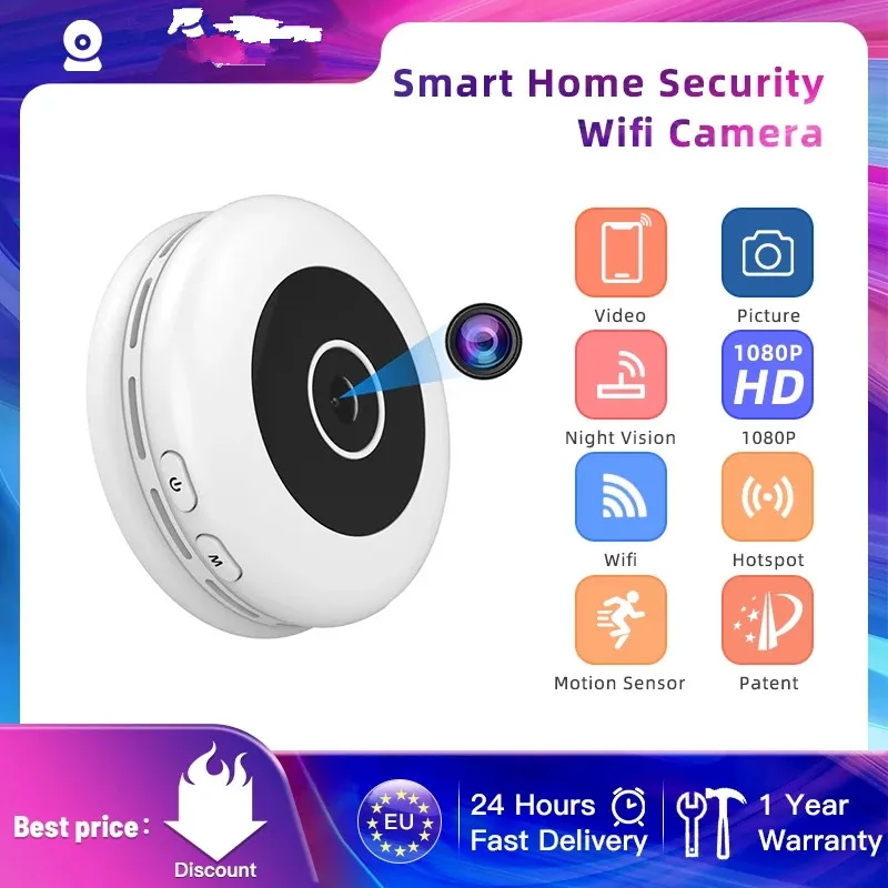 HD 1080P Bezprzewodowa kamera IP WiFi Night Vision 4G Network Home Security Surveilance Telefon komórkowy Oglądanie mini