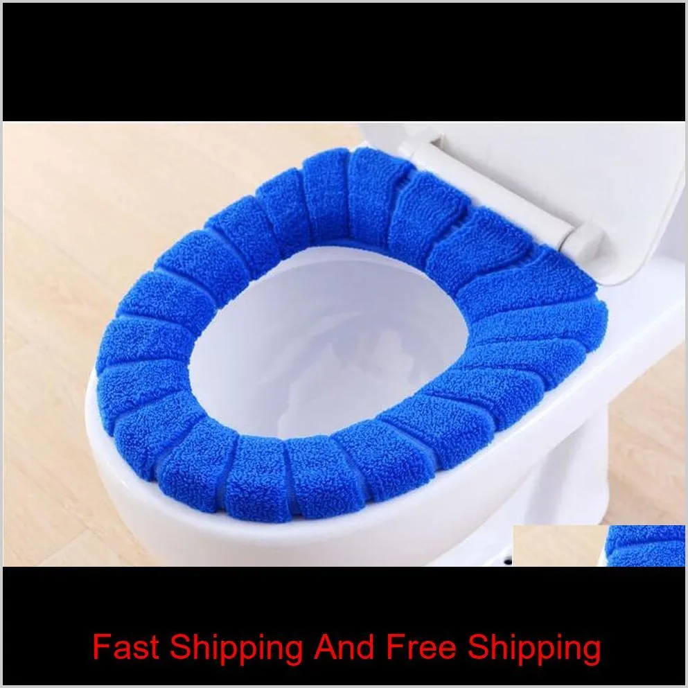 hotsale bathroom accessories colored soft toilet seat cover closestool washable soft warmer mat cover pad cushion shipping