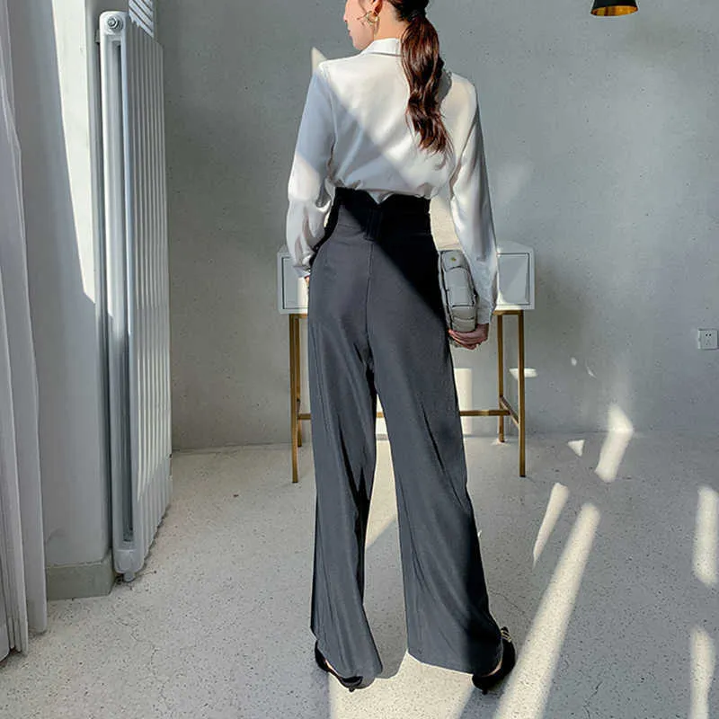 UNUSED レディース　BELTED WIDE PANTS Belted wide pants (Light gray) – Audire