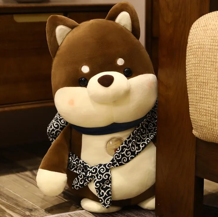 Shiba inu bambola carino morbido down cotone peluche giocattolo randagio per cani bambole duttile sonno cuscino per bambini giocattoli per bambini ragazzo e ragazza regalo di compleanno Decorazione del divano Decorazione