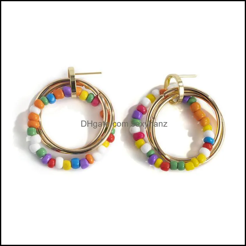 Orecchini a lobo Gioielli Yamog Croce europea Metallo Circar Cerchio Imitazione Perla Perline Rotonda Orecchio Goccia Donna Business Party Vacanza Indossare Earrin