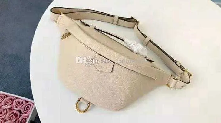 5A Quality M43644 37cm Momogran Canvas and Empreinte Leather Belt bag Waist Handbags with Dust bag DHL 