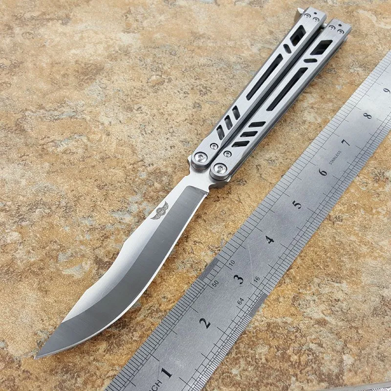 Bir barebones sıska kelebek uygulamaları bıçak kusuyor kamp avcılık vahşi hediye bıçağı