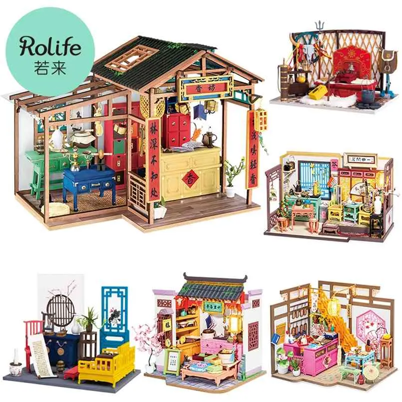 Robotime Rolife Diy House For Nanciアクションフィギュアおもちゃ3D ...