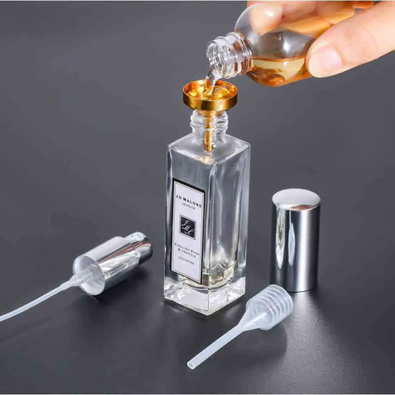 10/12 stks Mini Metalen Funnels Kleine Mond Vloeibare Olie Funnels Plastic Pipet voor Lege Flessen Vullen Parfums Essentiële Oliën