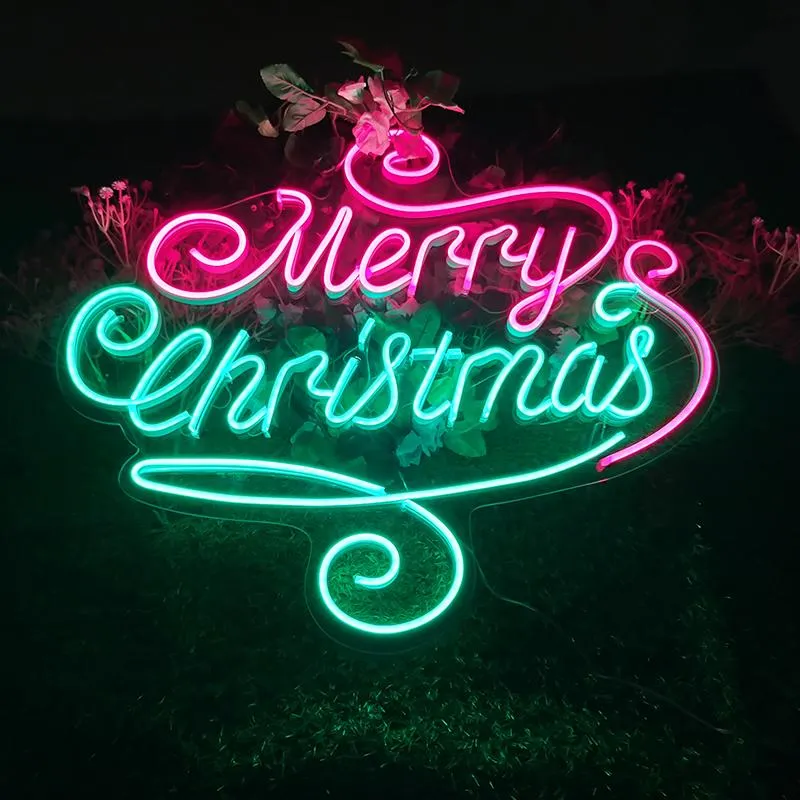 クーポンで更にお得 党の装飾ledランプメリークリスマスネオンサインライト習慣ホームルームオフィスショップ壁画透明アクリル年 激安新作入荷 Skincompanybrasil Com Br