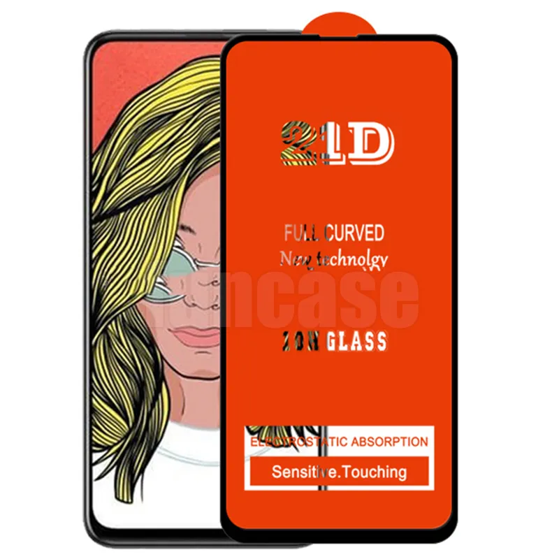 21D Full Lim Screen Protector Tempered Glass Explosion Säker Böjd täckningsskydd Filmskydd Sköld för LG Stylo 7 6 K92 K62 PLUS K52 K42 K22 K71 K61 K51S K41S Q52 Q61