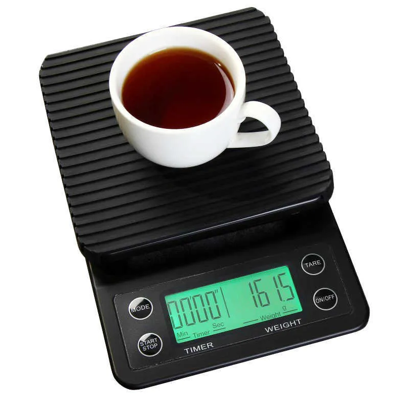 Balance de café goutte à goutte numérique de précision avec minuterie balance de cuisine domestique balance de poids de café de cuisson électronique portable 210927