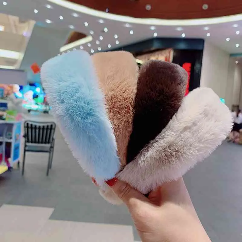 Sweet Retro Womens Elegant Rabbit Fur Headband Vintage Hair  display picture 3