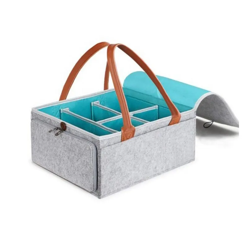 Bébé pratique grande capacité feutre voyage et maison détachable nettoyage sac de rangement pour couches pochettes durables faciles à transporter pliable 486 Y2