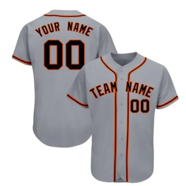 Niestandardowy mężczyzna Baseball Jersey Haftowane szyte drużyna logo Dowolna nazwa Dowolny numer Jednolity rozmiar S-3XL 018