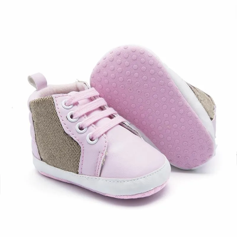 Baby First Walkers Designer Newborn Heart Print Sneakers Casual Shoes Soft Sole Prewalker Infant Baby Sports Shoes Kids Designer Shoes