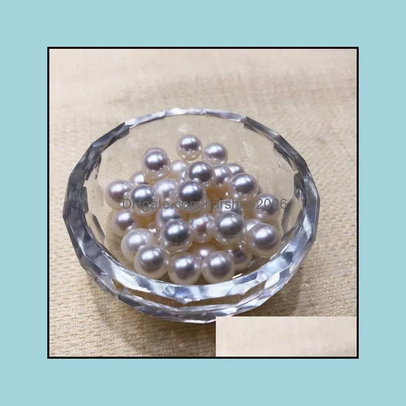 Round Freshwater Pearl Particles Natural Pearl Loose Beads Women`s Gift