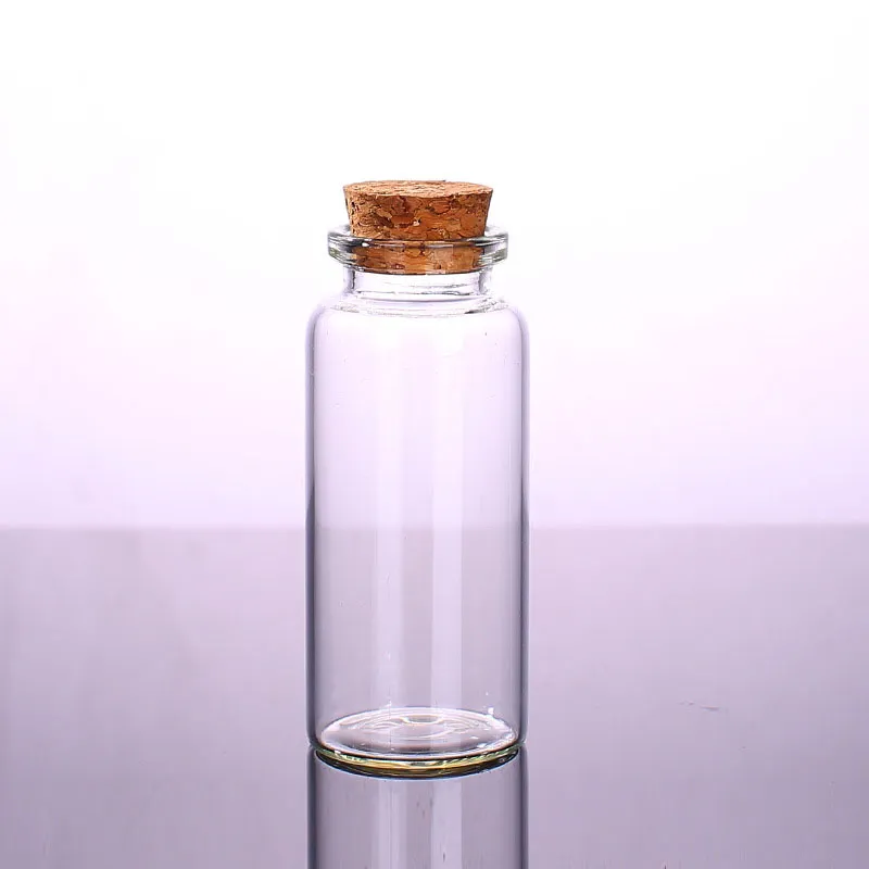 40 ml 30x80x17mm Cork Stopper Glasfles Fials Jars met Cork Wishing Fles Bruiloft Gunst