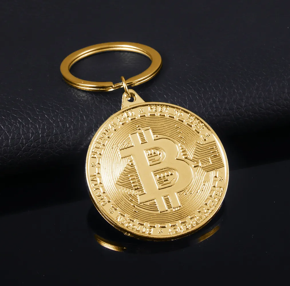 Date Bitcoin Keychain Music Band Porte-clés Pendentif Femmes et Hommes Bijoux Collection Cadeau