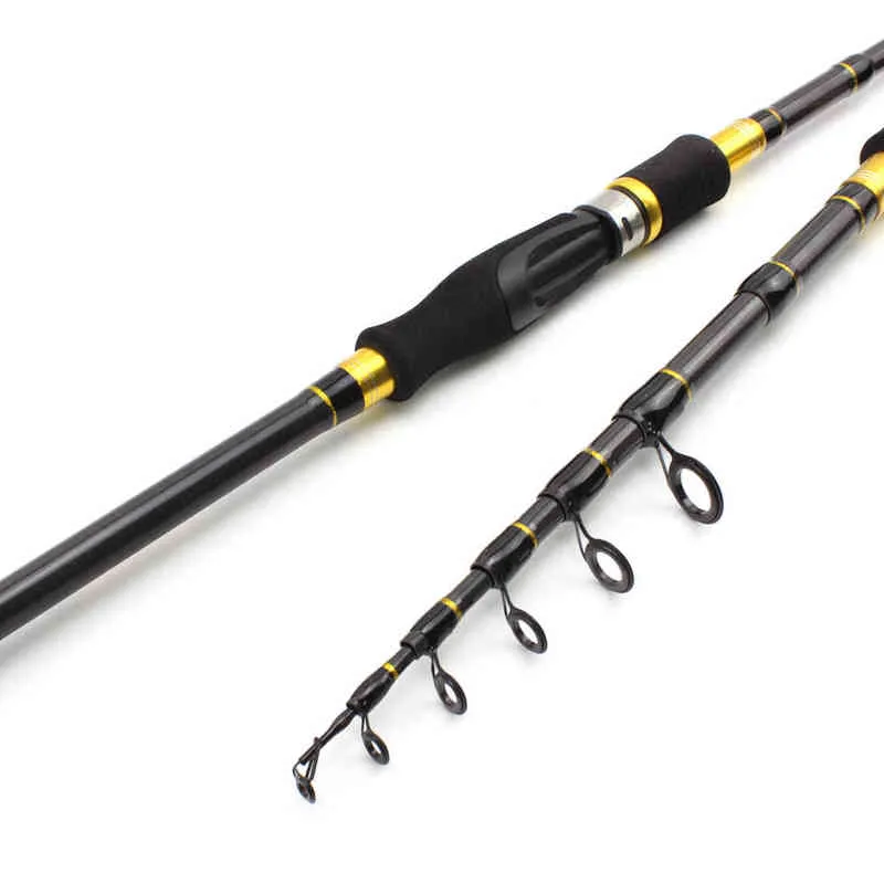 Rods Carbon M Power Lure 7g 28g 1.8M 2.7M Portable Telescopic Fishing Rod  Spinning Fish Hand Tackle Sea 220110 From 55,44 €