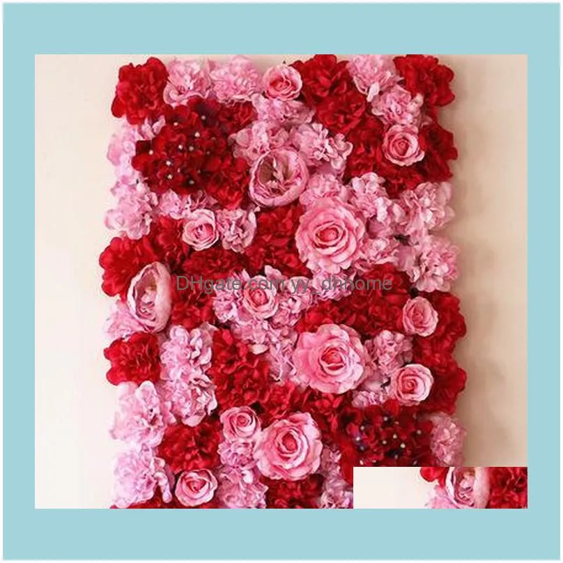 60x40cm Artificial Flower wall decoration Road Lead Hydrangea Peony Rose for Wedding Arch Pavilion Corners decor floral1