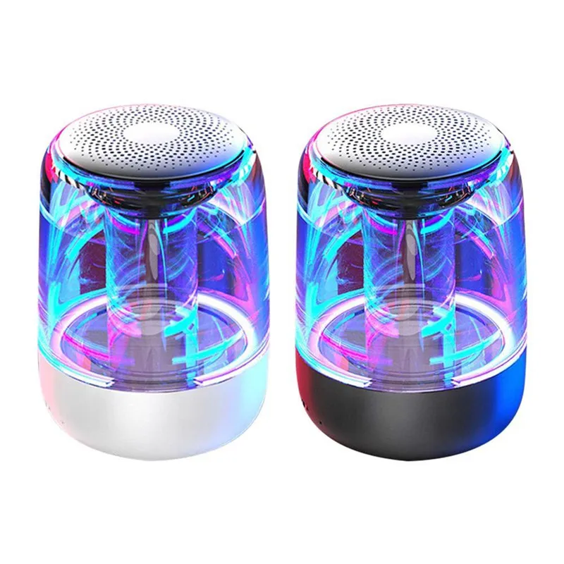 Colorful LED Light C7 Wireless Bluetooth Speakers Stereo TWS Subwoofer mini sound box portable speaker Support TF Card Mic radio