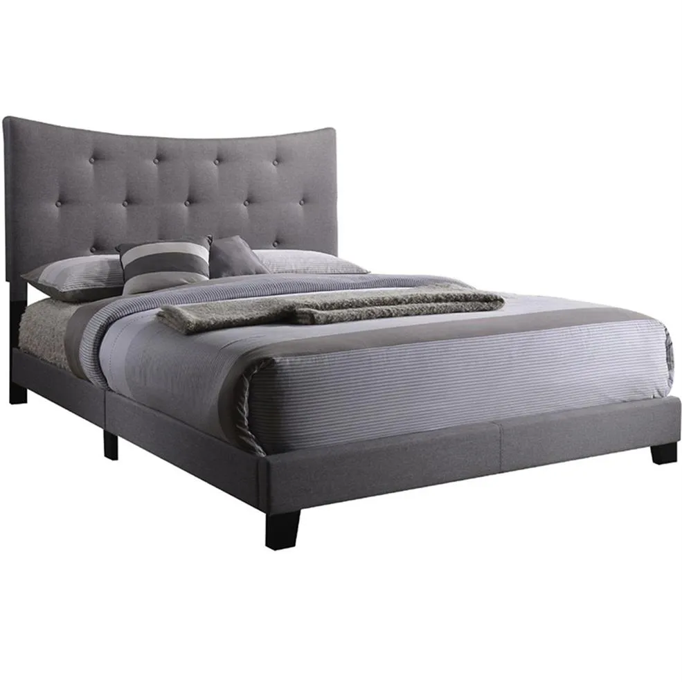 ACME VENACHA Muebles de dormitorio para cama grande en tela gris 26360q A21