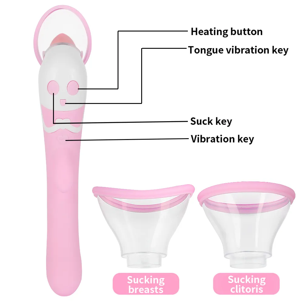 Pussy Dildo Vibrators Adult Sex Toys For Vagina Nipple Sucker Licking Clit Stimulation Heating Vibrators for Women Intimate Good (5)