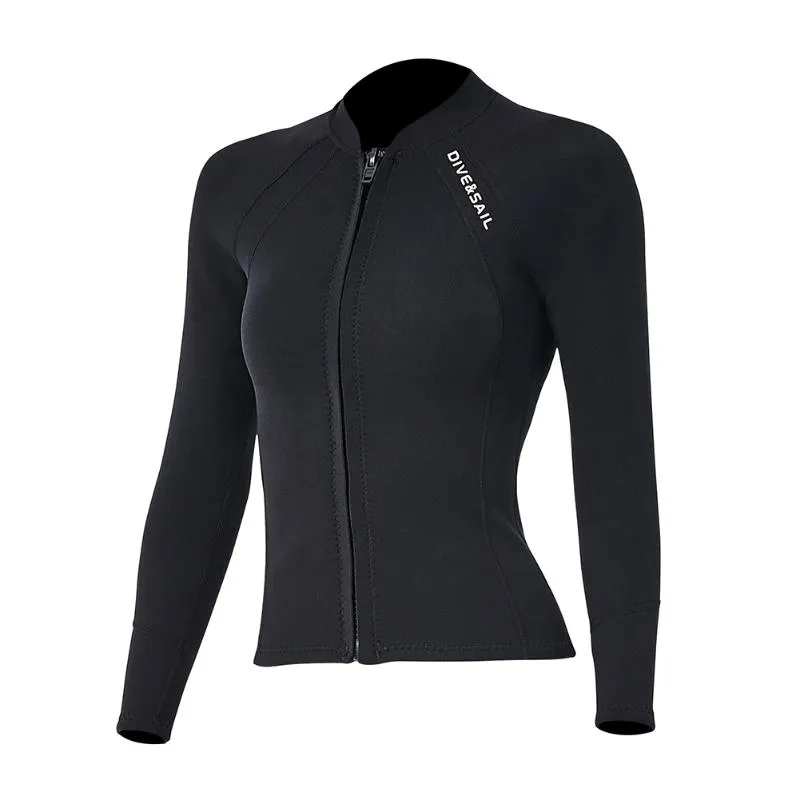 Swim Wear DIVE SAIL Women Neoprene Wetsuit Tops Long Sleeve Swimsuit Shirt Womens Anti-UV Spearfishing Diving Wetsuits Jacket