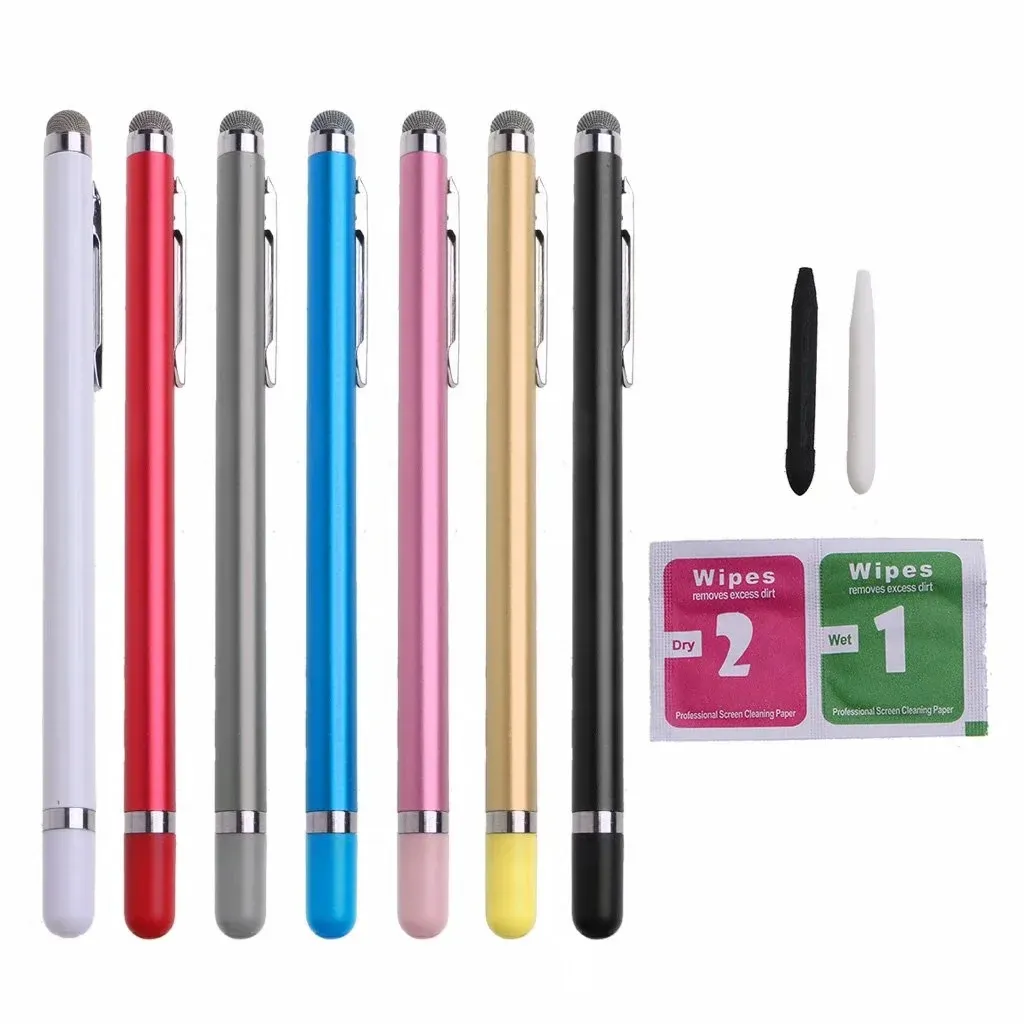 2023 Capacitieve touchscreen Pen voor iPhone 14 13 Pro 12 11 XR XS Max Samsung S23 S22 S21 Note20 A04 A54 LG Stylo7 Stylo6 iPad Tabel PC Kleurrijke blingvezel Stylus Pennen