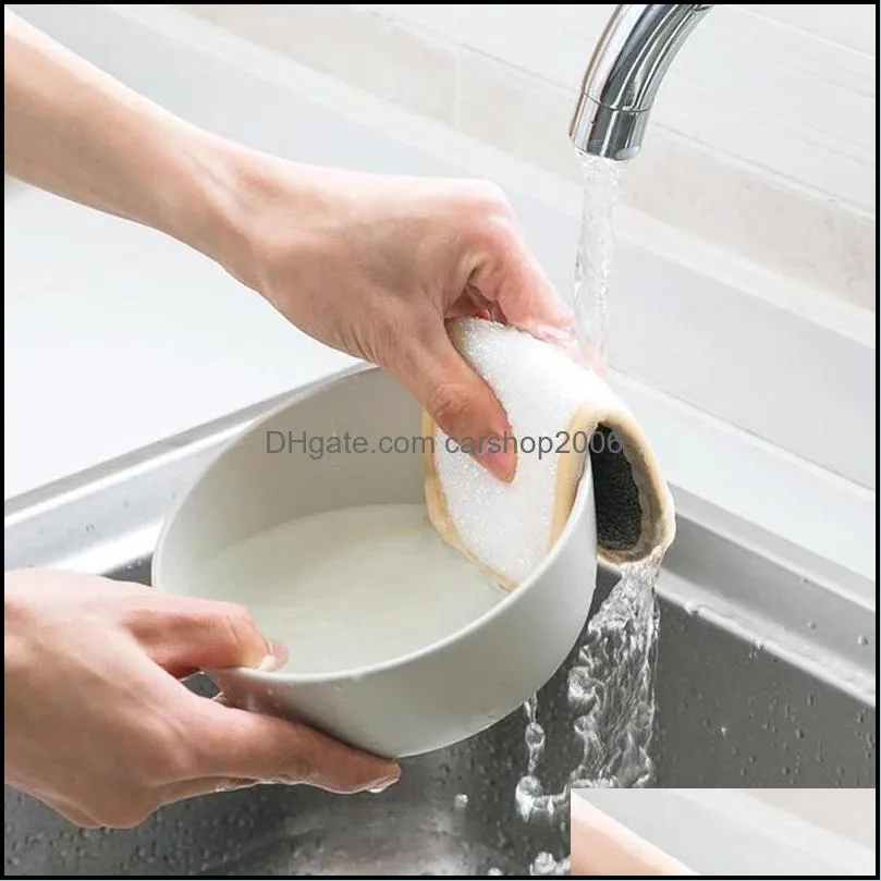 Kitchen Cleaning Cloths Kitchenware Brushes Anti Grease Wiping Rags Absorbent Washing Dish Cloth Accessories Sponge HWB10012