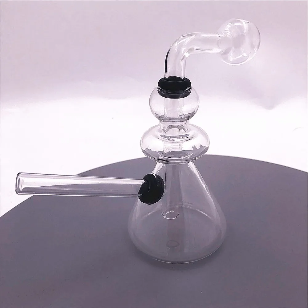 Portable Glass Hookahs Oljebrännare Bubblers för rökning