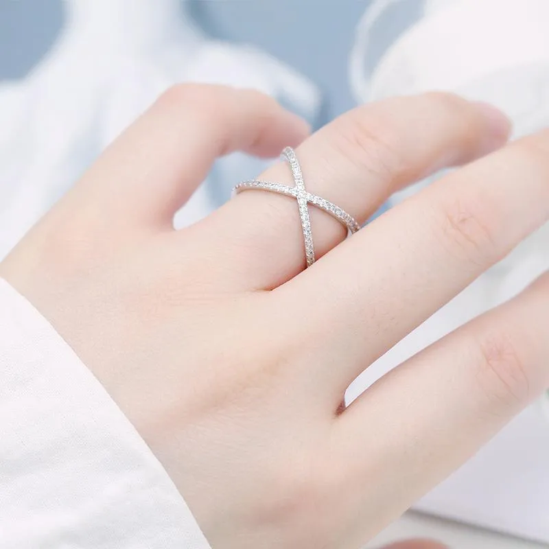 Кластерные кольца поперечное кольцо x Сплошное циркон кристаллический прокладка прозрачные стекающие камни Размер 6 7 8 9256a