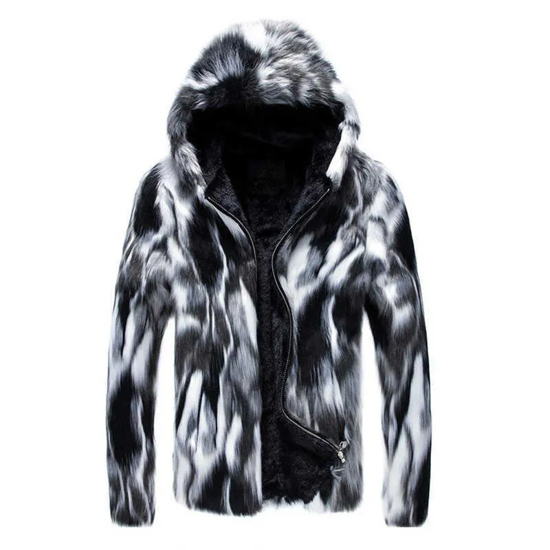 Men's Jackets Winter Male Fur Overcoat Mens Fur Coats with Hood Parka Oversized Men Overcoat Warm Faux Fur Jacket Sh190822