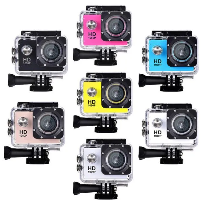 Hot SJ4000 1080P Full HD Action Caméra de sport numérique Écran de 2 pouces sous l'étanchéité à l'eau 30M DV Enregistrement Mini Sking Vélo Photo Vidéo Cam