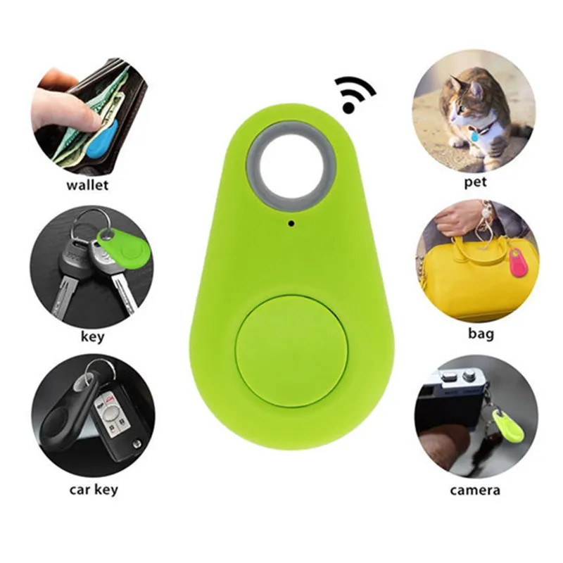 Mini Anti-Lost Alarm Keychain Bluetooth-kompatibelt Key Finder Device Mobiltelefon Selfie Förlorad Bi-Directional Artifact Smart Tag för Kids Pet Dog Cat Wallet Bag
