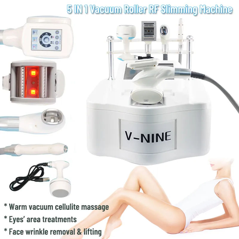 V9 5 Ручки Многофункциональная кавитация РЧ вакуумная машина для похудения для затягивания кожи для лица Уменьшить целлюлит