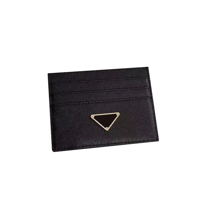 Titulaires de cartes Portefeuille de crédit Designer Hommes et femmes Noir Mode 2024 Couverture de passeport ID Business Mini Poche à monnaie pour dames Porte-monnaie Triangle