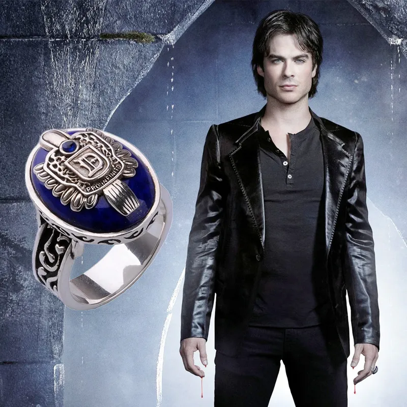 Vampire Diaries Salvatore Damon Stefan finger Family Crest RING – Family  Crests / Coat of Arms Gifts