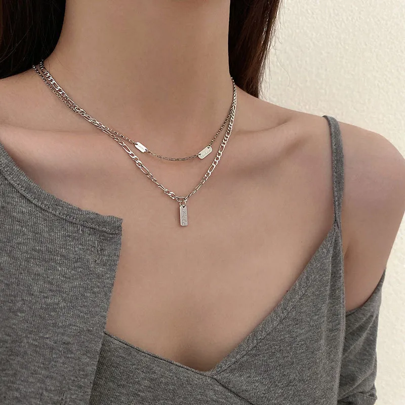 Gelaagde hanger Choker ketting voor vrouwen meisjes 925 sterling zilveren stempel 18 k gouden ketting mode-sieraden geschenken doos verjaardag bruiloft